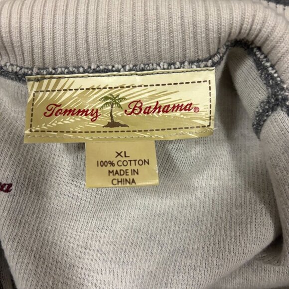 Tommy Bahama Gray 1/4 Zip Pullover Sweater Reversible Size XL Mens Knitwear - Picture 7 of 7